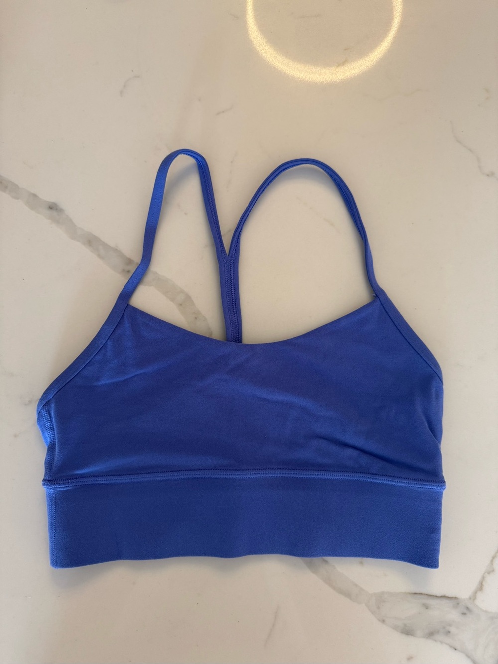 lululemon athletica cobalt blue strappy sports bra